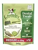 Greenies Dental Treats Original Medium – Zahnpflegesnacks für mittelgroße Hunde von 12-22 kg – Hundeleckerli zur täglichen Zahnreinigung – 1 x 340 g
