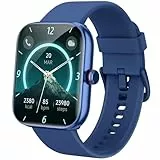 Yoever Smartwatch Damen Herren mit Telefonfunktion & Alexa, 1,91' Fitnessuhr mit 100 Sportmodi, 24H Herzfrequenz Schlafmonitor SpO2 Armbanduhr, IP68 wasserdichte Sportuhr Damen für Android iOS Blau