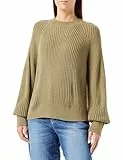 Mavi Damen Crew Neck Sweater Pullover, Khaki, XS