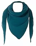 FASHION YOU WANT XXL Tuch 23 Farben Farbwahl Halstuch Musselintuch Musselin Damen Damenhalstuch Dreieckstuch Schal Herren Männer Frauen Herrenhalstuch Dreieckig leicht (einlagig)) (petrol)