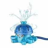 alldoro 60213 Wassersprinkler Oktopus - für Kinder ab 3 Jahren - mit Gartenschlauchanschluss - blau - 15,5 x 14 x 11 cm