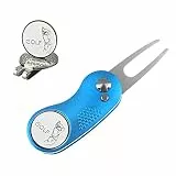 Kofull Pitchgabel Golf +2 Ball Marker+ 1 hat Clip Reparatur Pitchgabel Switchblade Golf Grün Reparatur Gabel tragbar und klappbar Pitch - 1 Stück Blau