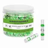 haisstronica 200 Stück 18–16 grüne Lötdichtungs-Kabelverbinder, wasserdichte Kabelverbinder, Schrumpf-Stoßverbinder für Wasserfahrzeuge, Elektrik, Elektronik, Marine, Stereo