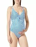 MAMALICIOUS Damen Mlzaga Hc Swimsuit 2f A., Strong Blue/Stripes:pristine, L
