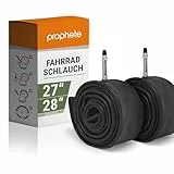 Prophete Fahrradschlauch Doppelpack mit Autoventil, passend für 27 x 1,125 bis 28 x 1,50 Zoll, ETRTO: (28-630,40-622)