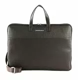 Mandarina Duck Leder Henkeltasche Umhängetasche mit Laptopfach Mellow Urban Briefcase Mole dunkelbraun