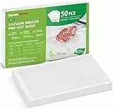 Bonsenkitchen Vakuumierbeutel 15x23cm, 50 Beutel Profi-Folienbeutel für alle Vakuumiergerät, Vakuumbeutel für lebensmittel, Sous Vide Gefrierbeutel, Einschweissbeutel, BPA-frei, VB30