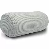 Amilian Nackenrolle mit Bezug 40x15 cm – Cord Kissen mit Füllung – Waschbar – Für Erwachsene & Kinder – Ideal für Nacken (Nachtnebel, 40 x 15 cm)