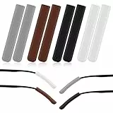 Ouligay 4 Pa Silikon Brillenbügel überzug Weich Brillen Ohrpolster Antirutsch Brillenhalter Rutschfest Brille Ohrhaken Universal Brille überzüge für Sonnenbrillen Lesebrillen Schwarz Grau Braun Weiß