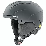 uvex Glance MIPS - robuster Skihelm für Damen und Herren - individuelle Größenanpassung - optimierte Belüftung - nashorn grau matt - 58-62