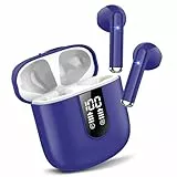 Bluetooth Kopfhörer In Ear, Kopfhörer Kabellos Bluetooth 5.3, Ultraleicht Ohrhörer mit HD Mikrofon, Herausragender Sound Musik Streaming bis zu 30 Stunden, LED-Anzeige, IP7 Wasserdicht, Navy Blau