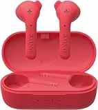 Defunc True Wireless Earbuds True Basic IPX4 Wasserdicht In-Ear 5.0 Bluetooth - Stereo-Ohrhörer Mit Integriertem Mikrofon, Lange Spielzeit & Ladeetui (Rot)
