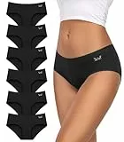 TANSTC Damen Slips – 6er-Pack Baumwoll Hipster Slips, Niedrige Taille, Stretch & Atmungsaktiv - Unterwäsche S