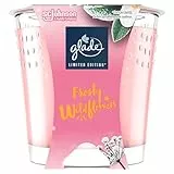 Glade Duft-Kerze im Glas Frosty Wildflowers, bis zu 27 Stunden Brenndauer, 6er Pack (6x112g)