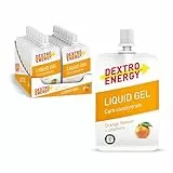 Dextro Energy Liquid Gel Orange + Vitamins - 18x60ml (18er Pack) - High Carb Energy Gel zur schnellen Kohlenhydrate Versorgung und Vitaminen