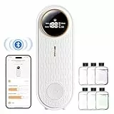 Smart Aroma Diffuser mit App & Bluetooth – 6 Duftöle für Aromatherapie mit 4 Duftstärken & Temperaturanzeige | Duftöldiffusoren als Lufterfrischer & Automatischer Duftspender