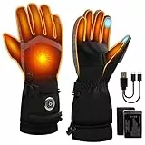 SVPRO Beheizte Handschuhe, 6000mAh Wiederaufladbare Beheizte Skihandschuhe für Herren & Damen, Wasserdicht & Winddicht Elektrischer Heizhandschuh für Skifahren, Jagd, Motorradfahren, Wandern