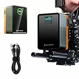 K&F CONCEPT KF-V99 Pro Vmount Akku 99Wh 6700mAh 14.8V;Unterstützt 100W Bi-Directional PD USB-C mit TFT Farbbildschirm, D-TAP, Type-A, DC, USB-A, Type-C Ports für Kameras, Monitore