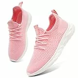 AZSDXS Leicht Turnschuhe Sportschuhe Damen Sneaker Atmungsaktive Hallenschuhe Sommer Schuhe Laufschuhe Outdoor für Fitness Tennis Jogging Bequem Straßenlaufschuhe Rosa 40