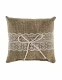 Dige International Ringkissen aus Jute und Spitze, 12 cm