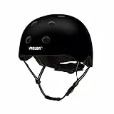 Melon Fahrradhelm »Closed Eyes« für Damen, Herren und Kinder | Leichter & sicherer urbaner Cityhelm mit Magnetverschluss, individuell anpassbar in schwarz | Größe M-L (52-58 cm) …