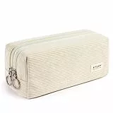 KALIDI Mäppchen Federmäppchen mit 2 Fach Mädchen Teenager Stiftetasche Stiftemappe Cord-Stoff Federtasche Pencil Case Schulmäppchen