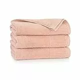 ZWOLTEX Pastel Design Handtuch Sets - Badetuch - Handtuch - Gästetuch I 100% Ägyptischer Baumwolle I Sammlung LISBONA - LISBONA Light pink-52032 2X(70x140)