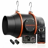 Spider Farmer Rohrventilator 150 mm, rohrlüfter mit GGS Temp Feucht Controller, 685m³/h EC Motor, 62W Grow Lüfter Belüftung Abluftventilator für Growzelt, Growbox, Hydrokultur