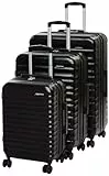 Amazon Basics Hartschalen - Kofferset - 3-teiliges Set (55, 68, 78 cm), Schwarz
