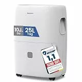 Newentor Luftentfeuchter elektrisch 25L, Entfeuchter elektrisch keller, Raumentfeuchter elektrisch, Dehumidifiers for home für 215m³/80m², mit Timer, Filter und 1M Ablaufschlauch, 10 J. Gar.