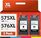 Druckerpatronen 575 576 XL Wiederaufbereitet für Canon 575 576 Patronen PG 575 CL 576 XL für Canon PIXMA TS3750i TS3751i TR4755i TR4756i TR4700 TS3700 TS3550i TS3551i TR4750i TR4751i