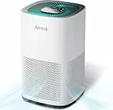 AIRTOK Luftreiniger, Luftreiniger Allergiker mit H13 Filter, für Räume bis zu 990Ft² (92㎡), HEPA Luftfilter gegen Schimmel Staub Pollen Gerüche, Nachtlicht, Kindersicherung, Timer, 24dB, AP1001