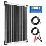 Nicesolar 20W Mono Solarpanel Kit 12V Monokristallines Solarmodule System-set Solaranlage Komplettset 12 Volt für Auto RV Marine Boot