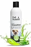 FellBuddies® Sanftes Hundeshampoo - Spendet trockner Haut Feuchtigkeit - Geschmeidigkeit mit sichtbarem Glanz Effekt | Naturkosmetik für jeden Hund