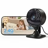 GNCC Überwachungskamera Innen mit Nachtsicht, 1080P HD Kamera Überwachung Innen, 2.4Ghz WLAN Kamera Indoor, PIR Bewegungserkennung, Zwei-Wege-Audio, Kompatibel mit Alexa/Google, Cloud Abonnement/SD