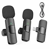 oraolo Kabelloses Lavalier Mikrofon für iPhone iPad Handy Telefon, Mini Mikrofon iOS mit Rauschunterdrückung und Kristallklarem Klang für Videoaufnahmen, Vlogging, TikTok, YouTube