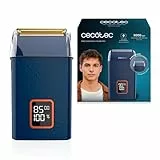 Cecotec Professioneller Lamellenrasierer PrecisionCare X-Trimm Shave. Ledergehäuse, 9000RPM Motor, 3 Geschwindigkeiten, Titanklingen, LED-Anzeige, 2h Laufzeit, Schutzkappe und Reisetasche