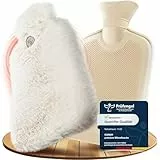 KUNU® die besondere Wärmflasche - 1.8l - inkl. Geschenkverpackung - mit extra Bezug - unwiderstehlich flauschig - perfekt für Erwachsene und Kinder - auslaufsicher und getestet
