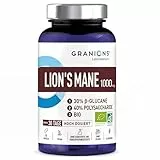 Lions Mane Bio Kapseln Hochdosiert 1000mg - Bio Löwenmähne Pilz Extrakt - Lions Mane Mushroom - Immunsystem stärken Erwachsene - Focus Supplement - 30% Beta-Glucane + 40% Polysaccharide - 90 kapseln