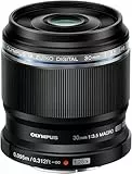 Olympus M. Zuiko Digital ED 30mm F3.5 Macro-Objektiv, geeignet für alle MFT-Kameras (Olympus OM-D & PEN Modelle, Panasonic G-Serie), schwarz