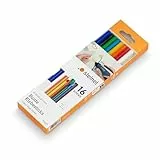 Steinel Colour Klebesticks 7 mm, 16 farbige Sticks, 96 g, bunter Schmelzkleber für kratives Basteln und Schmücken, 006969