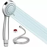 Duschkopf Handbrause 3 Strahlarten Hochdruck Duschbrause (⌀ 120 mm) mit 1.5M Schlauch Wassersparend Brausekopf Handheld Duschbrause mit Brauseschlauch und Teflonband