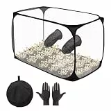 Still Air Box – 90 x 60 x 60 cm faltbares transparentes Pilz-Zucht-Set, Pilzzucht-Set mit Handschuhen, tragbarer Pilzzuchtbeutel für Pilzmykologie, Sporen, Wissenschaftler
