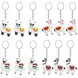 Amosfun 12Pcs Alpaka Keychain für Alpaka-Thema-Partei Bevorzugt Schulkarnevalsbelohnungs-Parteibeutel-Geschenkfüller