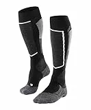 FALKE Damen Skisocken SK2 Intermediate W Kh Wolle Funktionsmaterial warm dick 1 Paar, Schwarz Black-Mix 3010, 39-40