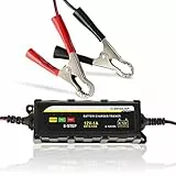Dunlop Batterieladegerät - Tropf-Ladegerät mit LED-Anzeige - IP65 - Laden von Bleisäure-, Gel- und AGM-Batterien - Schwarz