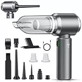 NVKHG Handstaubsauger, Handstaubsauger Akku, 26000 Pa Autostaubsauger mit hoher Leistung, 4 in 1 Mini Staubsauger mit Bürstenloser Motor, Tragbarer Staubsauger für Auto, Bürotisch, Tastaturen