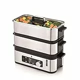 WMF Küchenminis Mini Dampfgarer elektrisch 4,3l, Dampfkocher mit Memory-Funktion, elektrische Dampfgarer, Warmhaltefunktion, Restlaufzeitanzeige, 2 Garbehälter