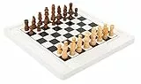 small foot 11395 Brettspiel Schach und Dame, aus Holz, 2 Spieleklassiker in 1, Gesellschaftsspiel Spielzeug, Mehrfarbig