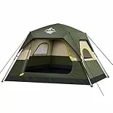 Zelt 2/3/4 Personen Campingzelt Pop Up - 40s Automatik Schnellaufbau 2-4 Mann Zelte Wasserdicht 3500mm & Winddicht, Doppelwand Kuppelzelt mit Regenschutz, Wurfzelt Zelt für Camping, Wandern & Trekking